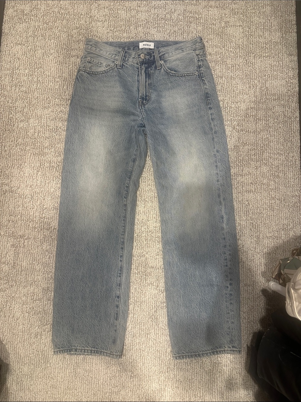 pistola Light Blue 'Bowie' Cropped Straight Jeans - Picture 7 of 9